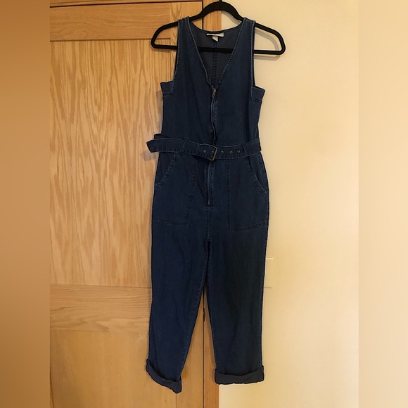 RACHEL COMEY Women's Blue Denim Overall Jumpsuit size 2 - Picture 2 of 9